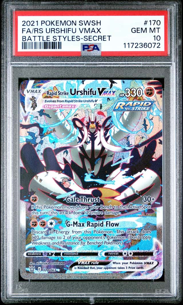 Pokemon Rapid Strike Urshifu Vmax Battle Styles 170/163 Secret Rare PSA 10