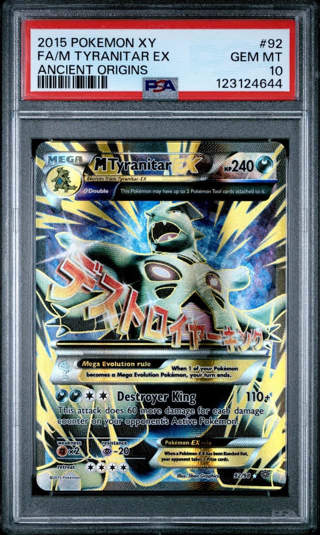 Pokemon M Tyranitar EX XY Ancient Origins 92/98 PSA 10 Gem Mint