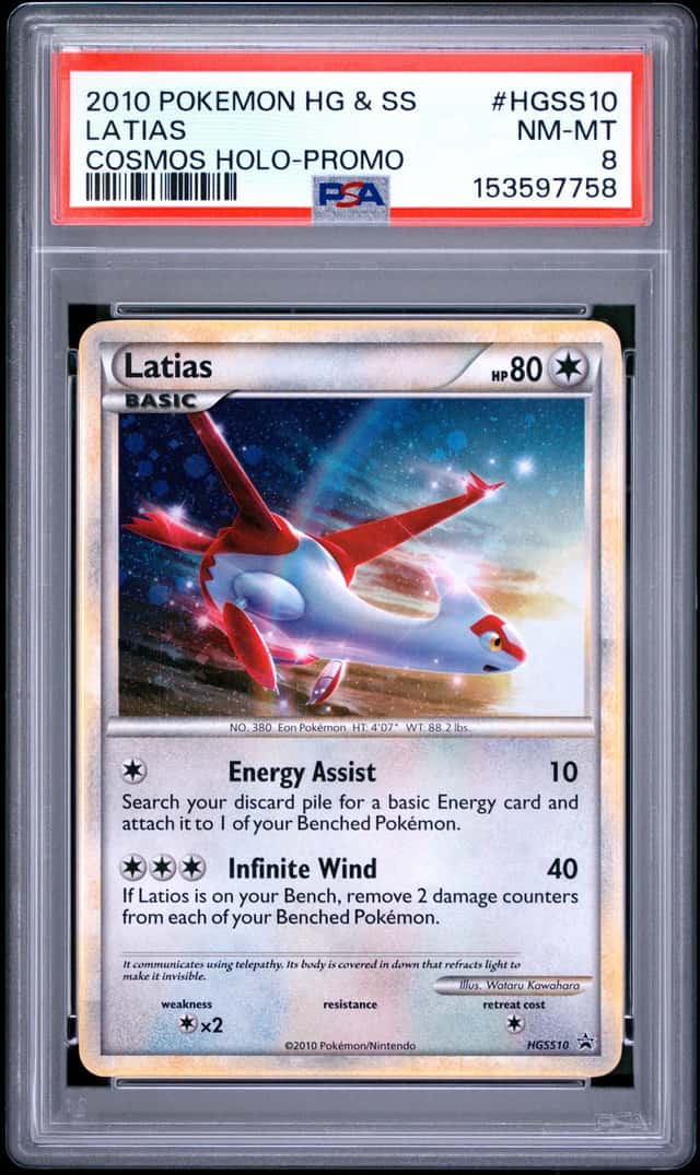 Pokemon Latias Heartgold & Soulsilver Promo HGSS10/123 Cosmos Holo PSA 8