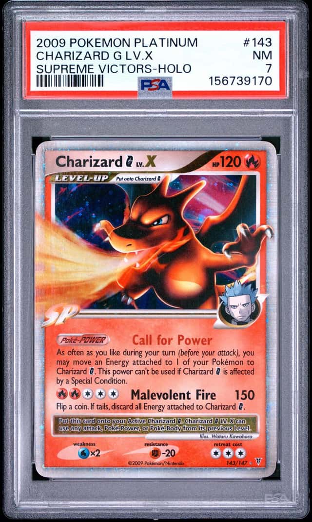 Pokemon Charizard G LV.X Holo Supreme Victors 143/147 PSA 7