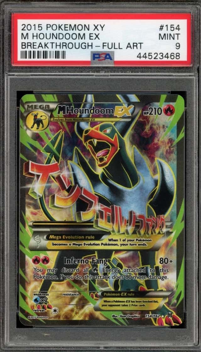 Pokemon M Houndoom EX XY Breakthrough Full Art 154/162 PSA 9 Mint