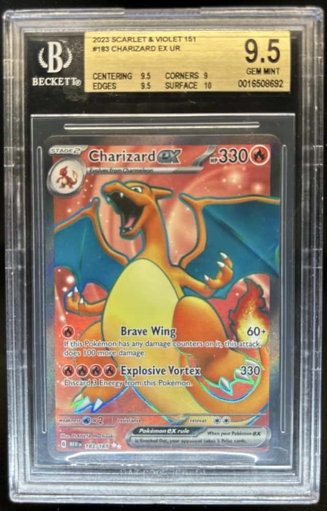 2023 Pokemon SV 151 Charizard ex Full Art Ultra Rare #183/165 BGS 9.5 GEM MINT