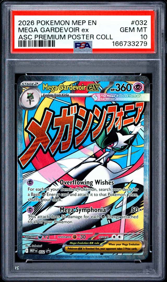 2026 POKEMON ASCENDED HEROES PREMIUM POSTER COLLECTION MEGA GARDEVOIR EX PSA 10