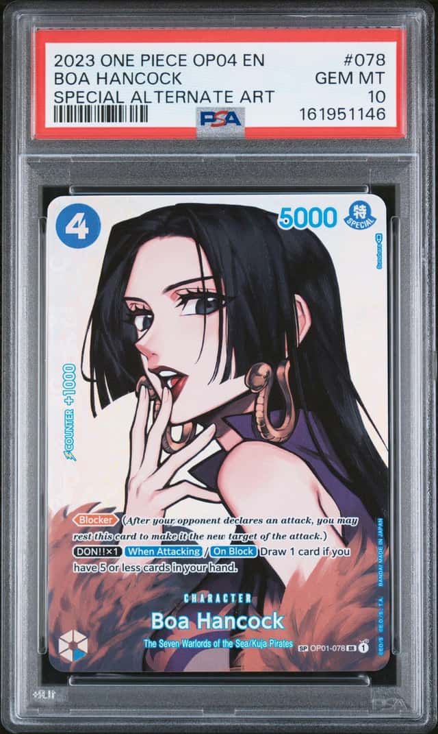 One Piece 2023 Boa Hancock OP01-078 Special Alternate Art SP OP04 GEM MT PSA 10