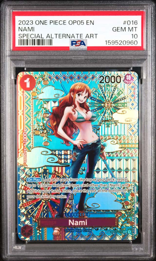 2023 ONE PIECE OP05-AWAKENING OF THE NEW ERA SPECIAL ALTERNATE ART NAMI PSA 10