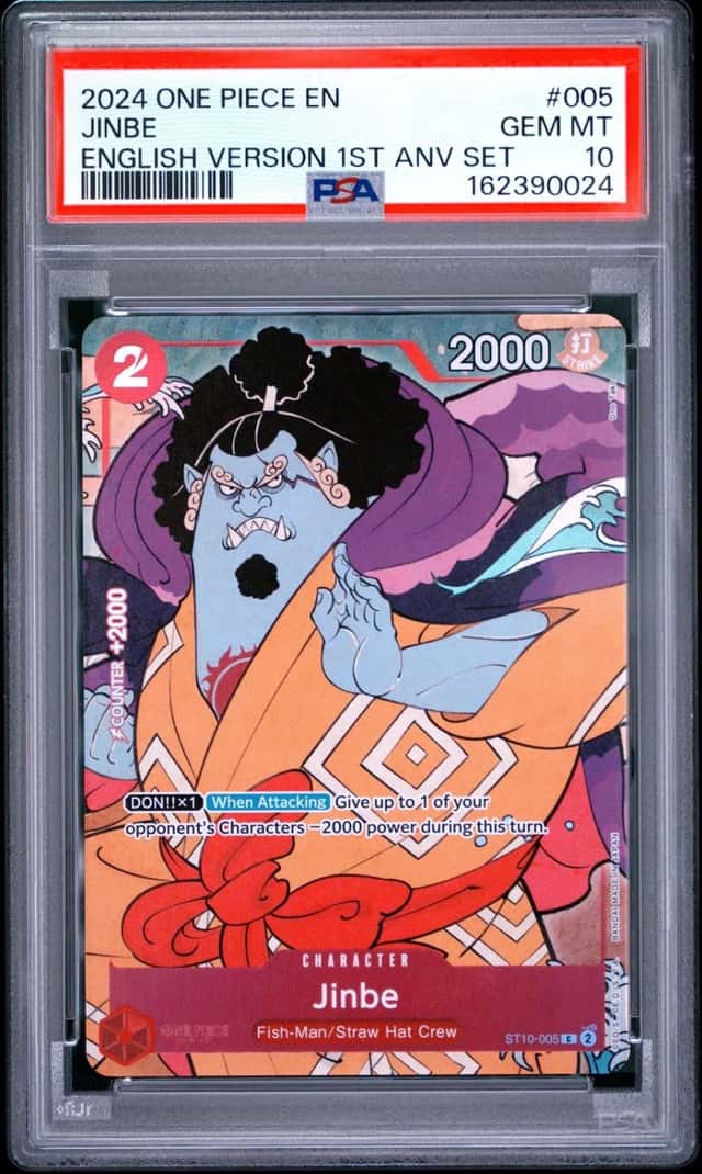 2024 ONE PIECE ENGLISH VERSION 1ST ANNIVERSARY SET #005 JINBE PSA 10