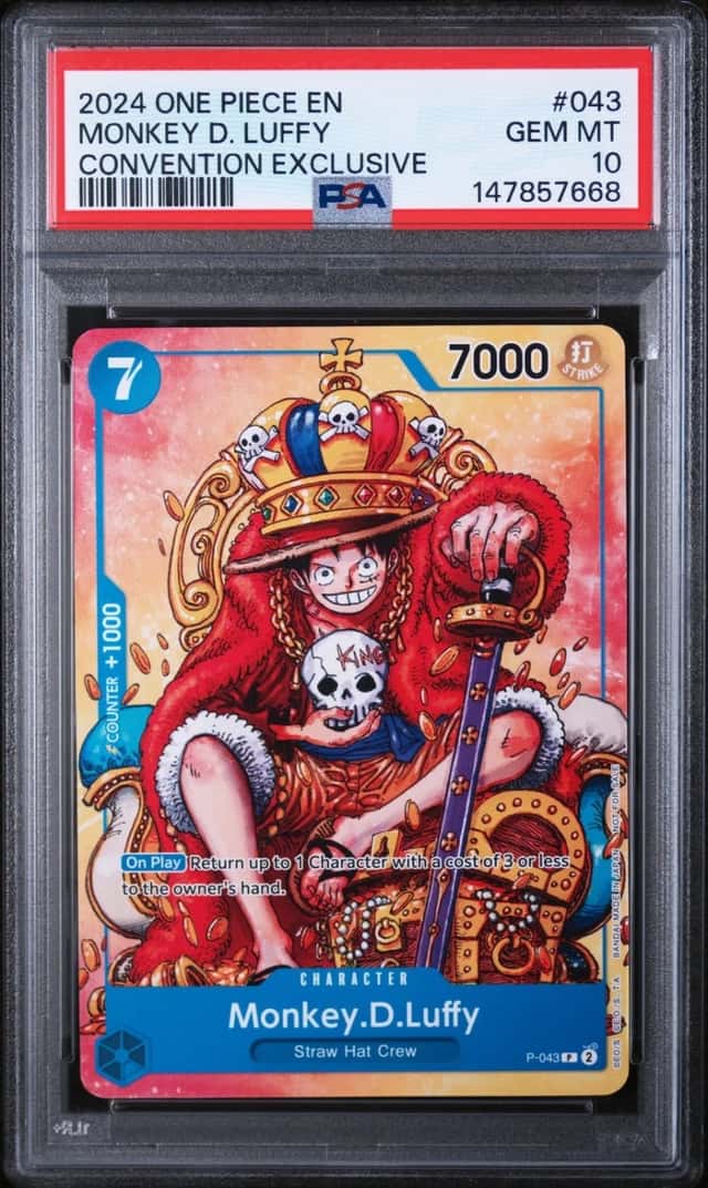 2024 ONE PIECE PROMOS CONVENTION EXCLUSIVE #043 MONKEY D. LUFFY PSA 10