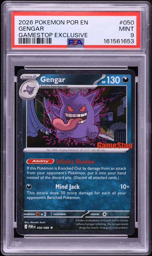 2026 Pokemon Mega Evolution Perfect Order Gamestop Exclusive Gengar #050 PSA 9 MINT