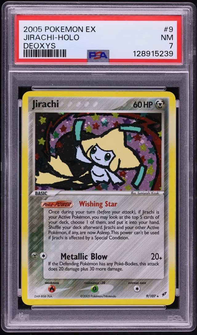 2005 Pokemon EX Deoxys Holo Jirachi #9 PSA 7 NRMT