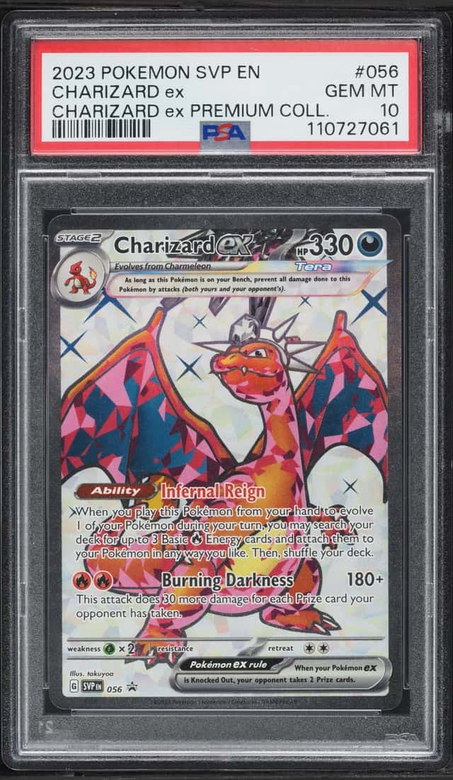 2023 Pokemon Scarlet & Violet Promo Premium Collection Full Art Charizard EX #56 PSA 10 GEM