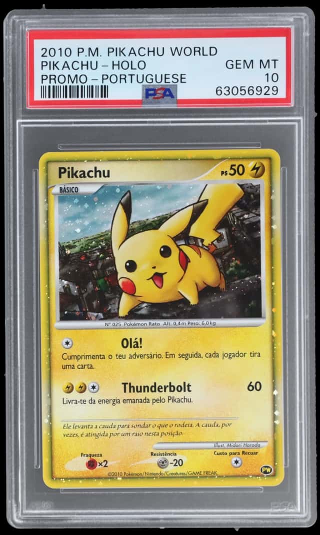 2010 Pokemon Pikachu World Collection Portuguese Holo Pikachu