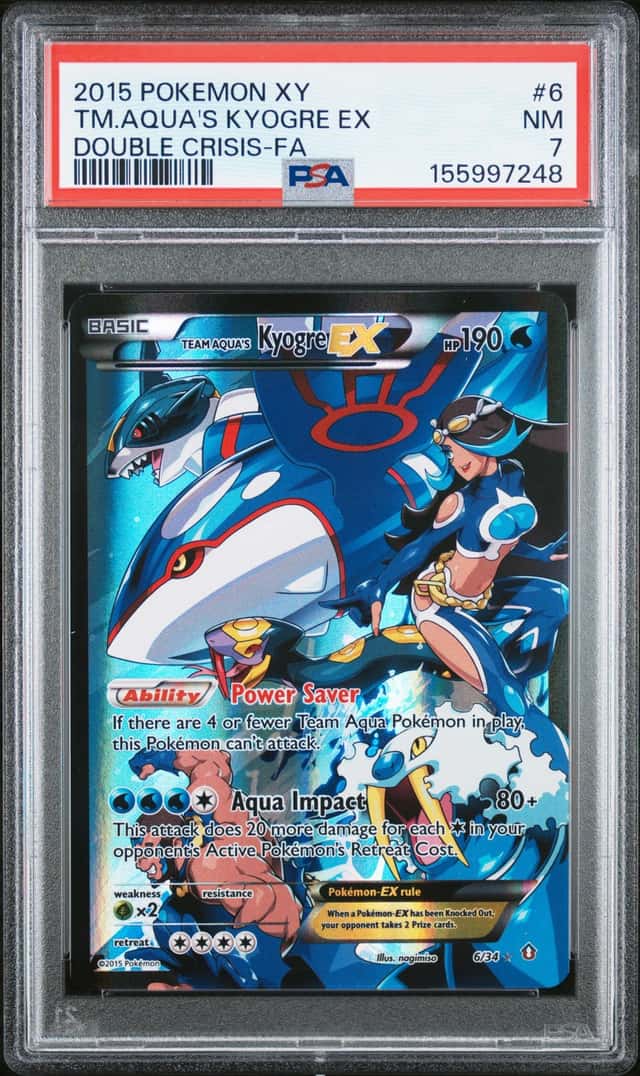 2015 Pokemon XY Double Crisis Team Aqua's Kyogre Ex #6
