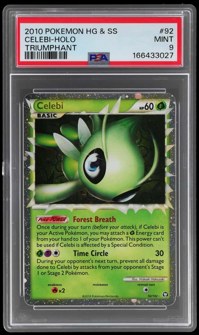 2010 Pokemon Heartgold and Soulsilver Triumphant Holo Celebi #92