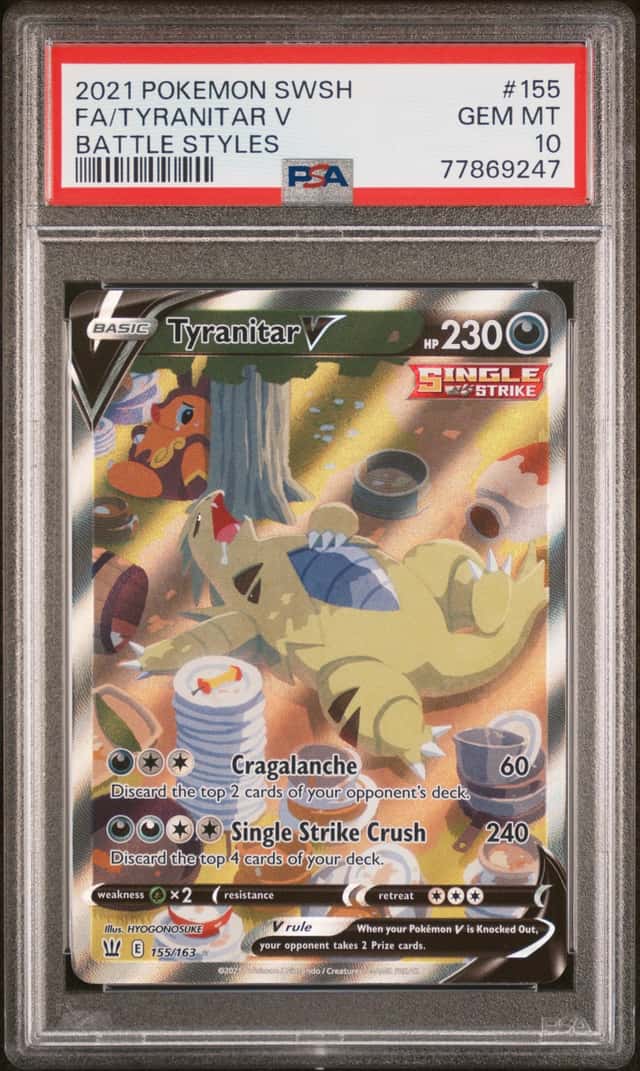 2021 Pokemon Sword and Shield Battle Styles Tyranitar V #155