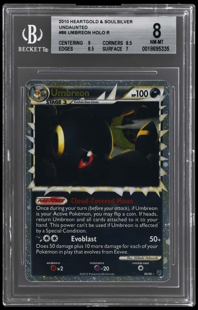 2010 Pokemon Heartgold and Soulsilver Undaunted Holo Umbreon #86