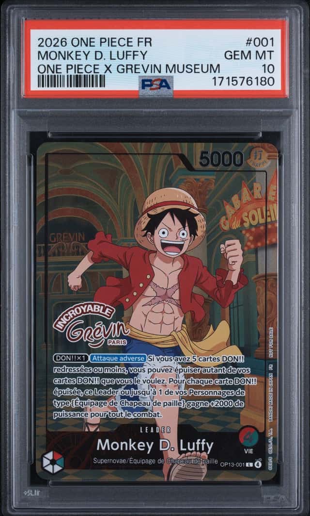 2026 One Piece Card Game Promo French One Piece × Grevin Museum Monkey D. Luffy #OP13-001