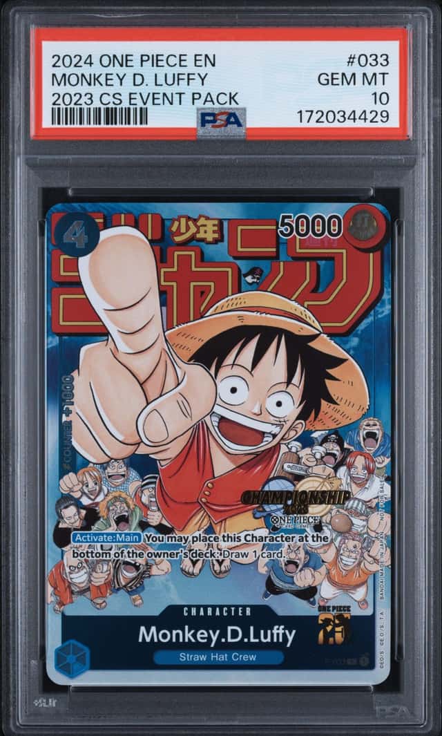 2024 One Piece Promo 2023 Championship Event Pack Monkey D. Luffy #P-033