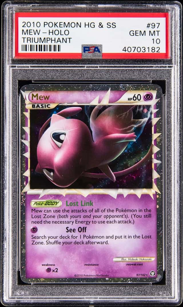 2010 Pokemon HeartGold & SoulSilver Triumphant Holo #97 Mew - PSA GEM MT 10