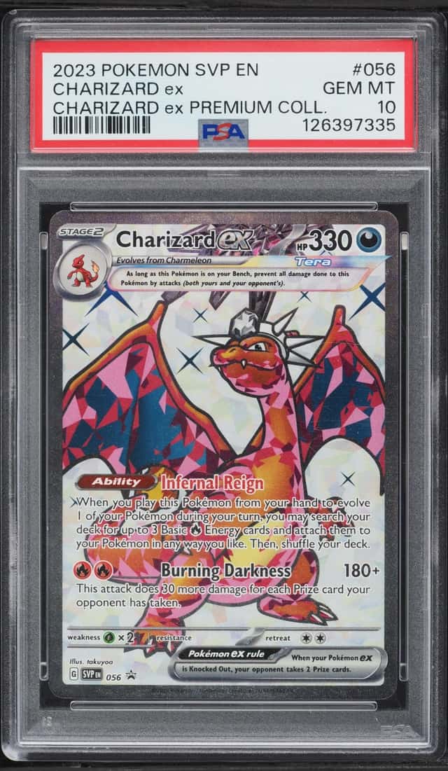 2023 Pokemon Scarlet & Violet Promo Premium Collection Full Art Charizard ex #56 PSA 10 GEM