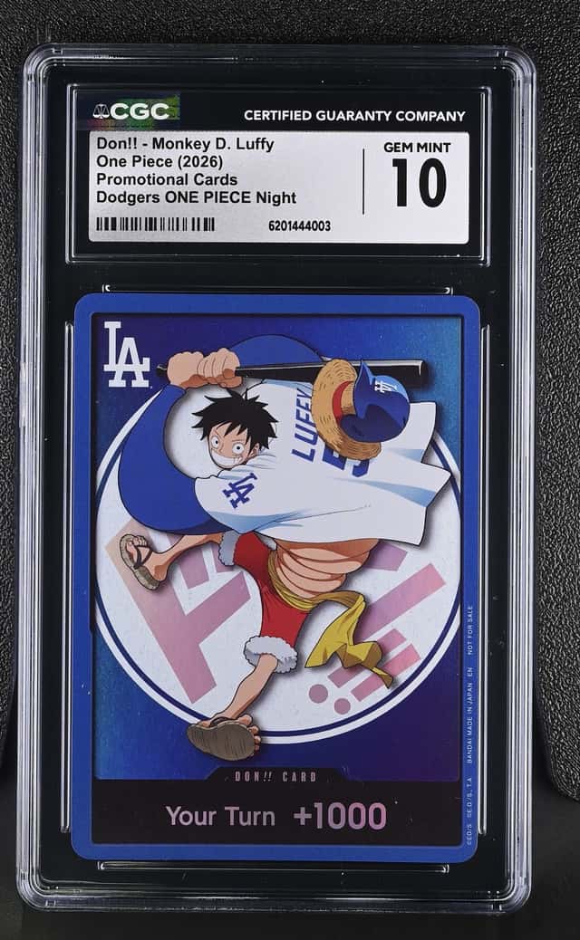 2026 One Piece Monkey D. Luffy x Dodgers Promo DON!! Card CGC 10 GEM MINT