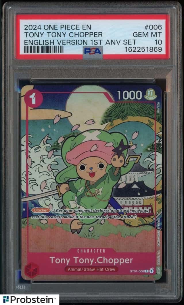 2024 One Piece English Version 1st Anniversary Set #006 Tony Tony Chopper PSA 10