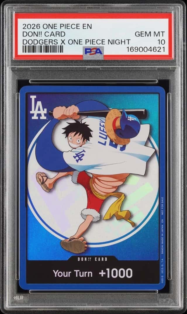 2026 ONE PIECE PROMOS DODGERS X ONE PIECE NIGHT DON!! CARD PSA 10