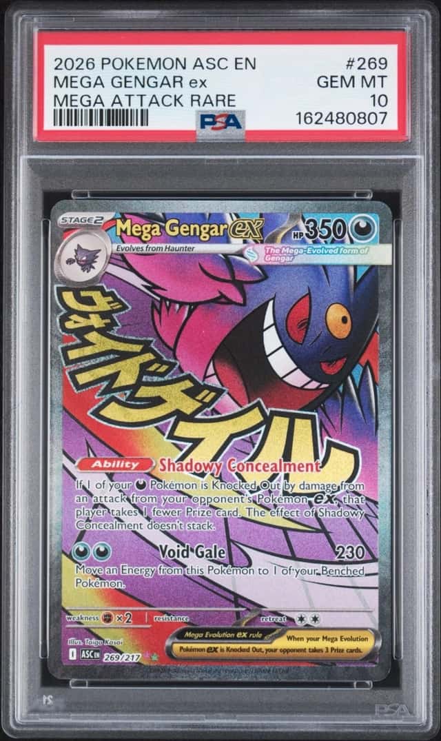2026 POKEMON ASC EN-ASCENDED HEROES MEGA ATTACK RARE #269 MEGA GENGAR EX PSA 10