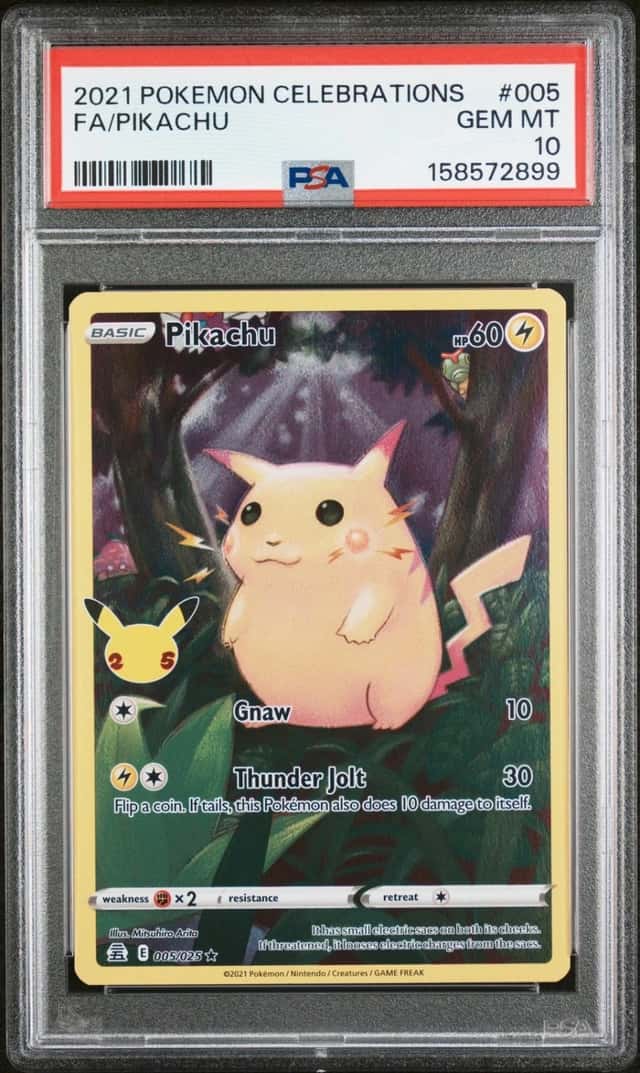 2021 POKEMON CELEBRATIONS #005 FULL ART/PIKACHU PSA 10