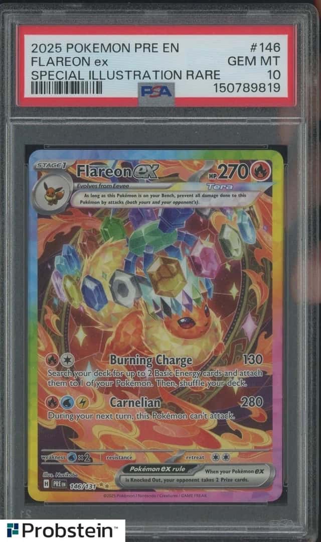 2025 Pokemon PRE EN Special Illustration Rare #146 Flareon ex PSA 10 GEM MINT