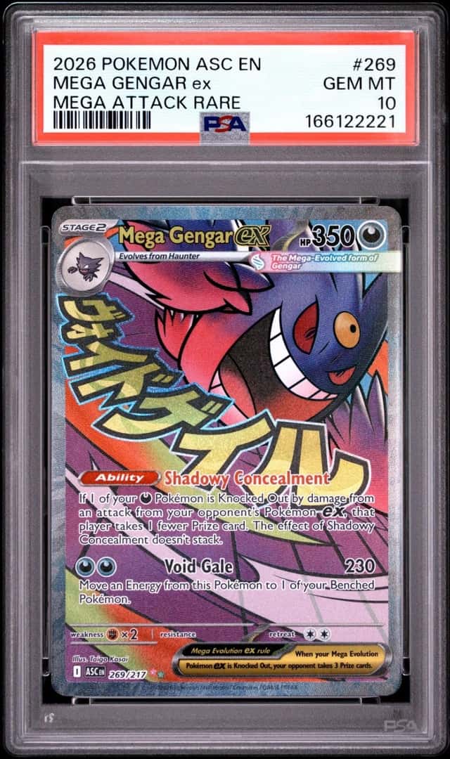 2026 POKEMON ASC EN-ASCENDED HEROES MEGA ATTACK RARE #269 MEGA GENGAR EX PSA 10