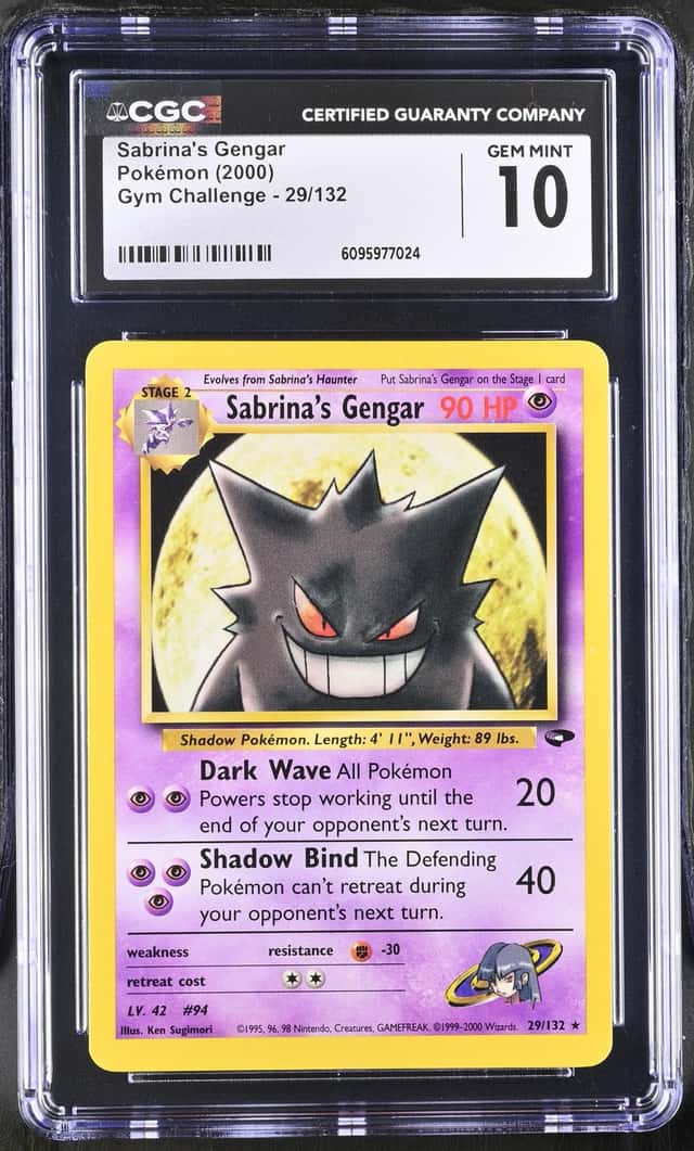 Sabrinas gengar 29/132 CGC 10. Gym challenge. Pokemon (2000).