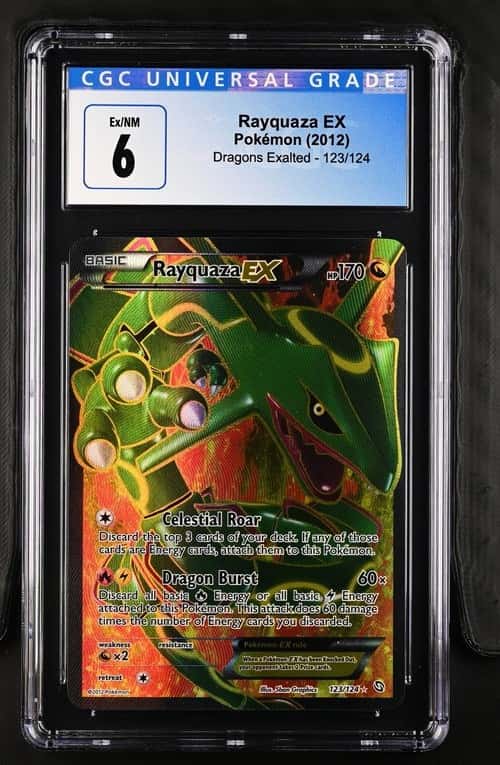 Pokemon TCG Rayquaza EX 2012 Dragons Exalted 123/124 Full Art Holo CGC 6