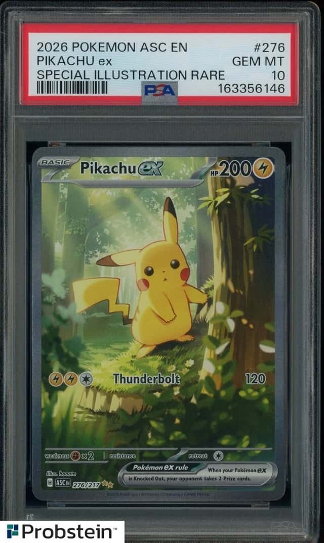 2026 Pokemon ASC EN Special Illustration Rare #276 Pikachu ex PSA 10 GEM MINT