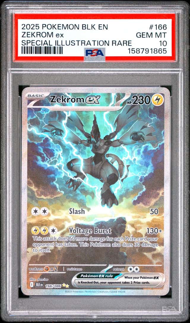 2025 Pokemon Blk En Special Illustration Rare #166 Zekrom Ex PSA 10 GEM MINT