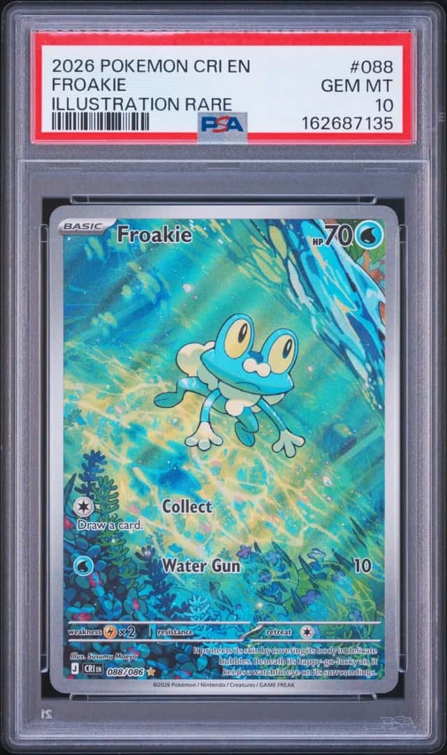2026 POKEMON CRI EN-CHAOS RISING ILLUSTRATION RARE #088 FROAKIE PSA 10