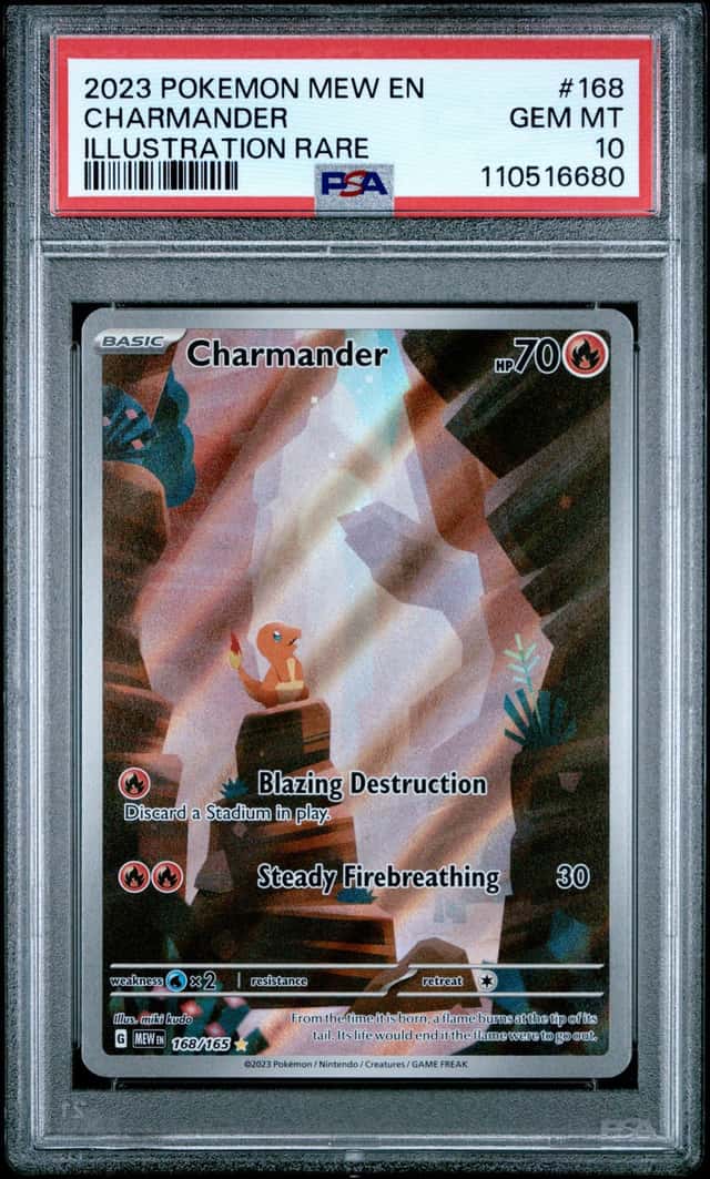 2023 Pokemon SV 151 Charmander Illustration Rare #168/165 PSA 10 GEM MINT