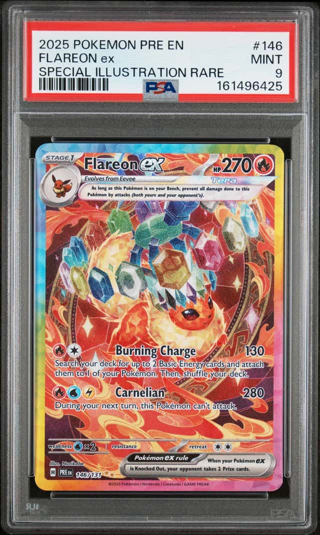 2025 Pokemon Prismatic Flareon ex Special Illustration Rare #146/131 PSA 9
