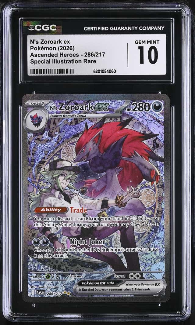2026 Pokemon Mega Evolution Ascended Heroes SIR N's Zoroark ex #286 CGC 10 GEM MINT