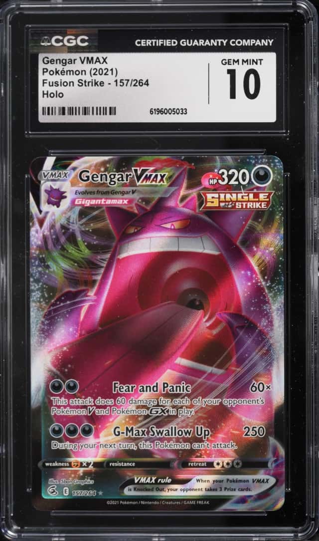 2021 Pokemon Sword & Shield Fusion Strike Alt Art Gengar VMAX #157 CGC 10 GEM MINT