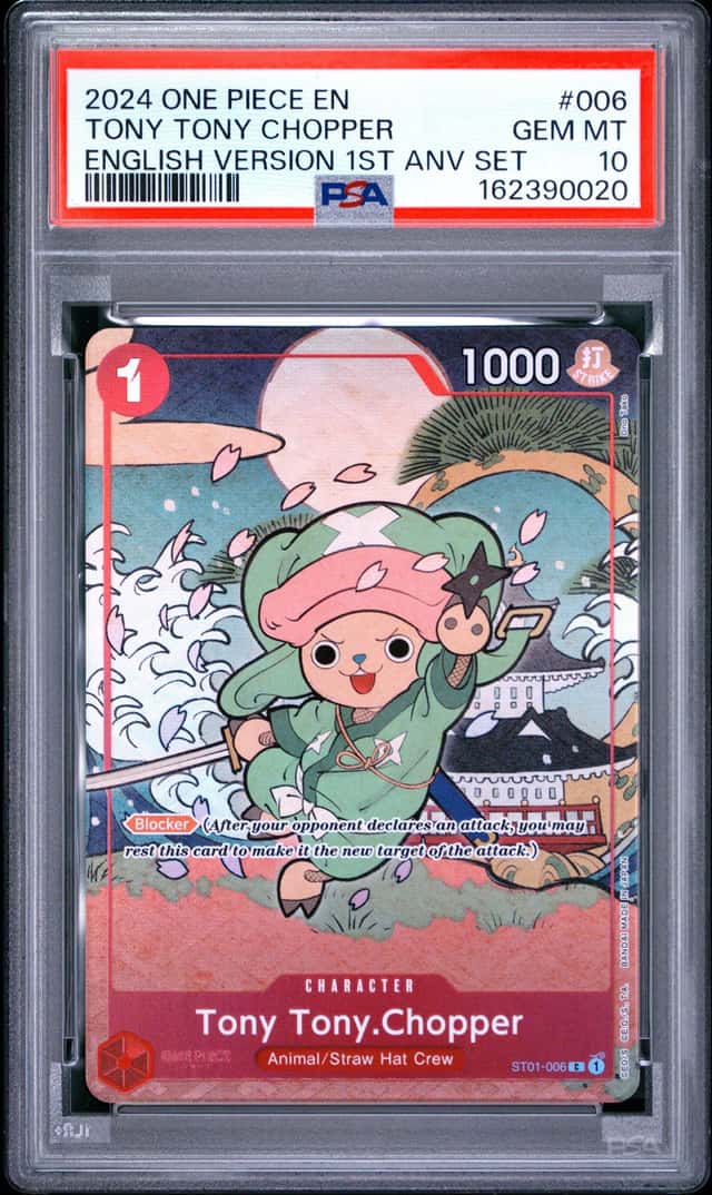 2024 ONE PIECE ENGLISH VERSION 1ST ANNIVERSARY SET #006 TONY TONY CHOPPER PSA 10