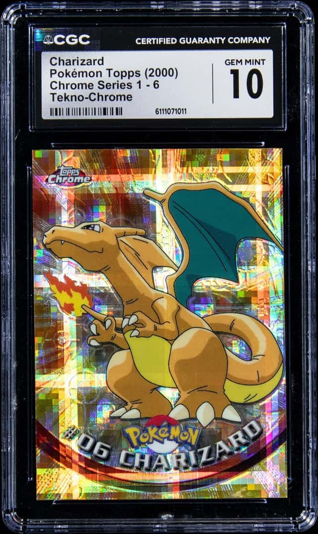 2000 Pokemon Topps Chrome Series 1 Tekno-Chrome #6 Charizard - CGC GEM MINT 10