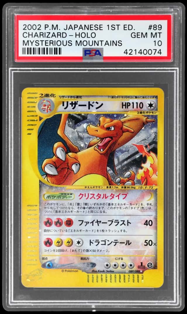 2002 Pokemon Mysterious Mountains Japanese 1st Edition Holo Charizard #89