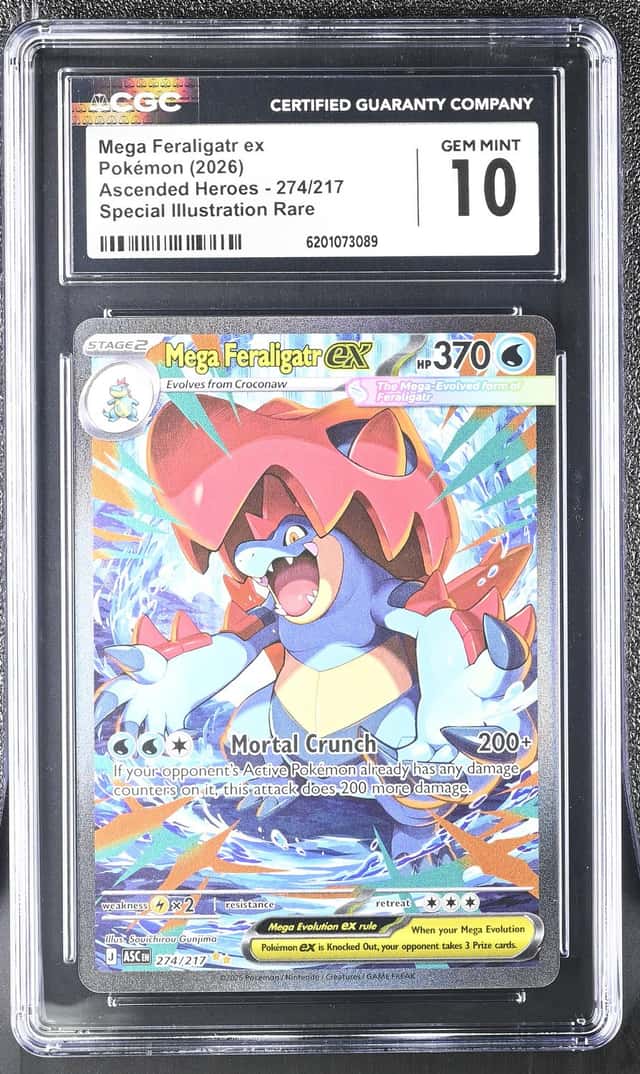 2026 Pokemon Mega Evolution Ascended Heroes SIR Mega Feraligatr Ex #274 CGC 10 GEM MINT