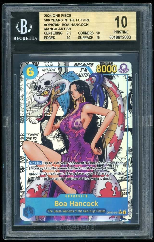 One Piece Boa Hancock MANGA ART SR 500 Years in the Future BGS Black Label 10