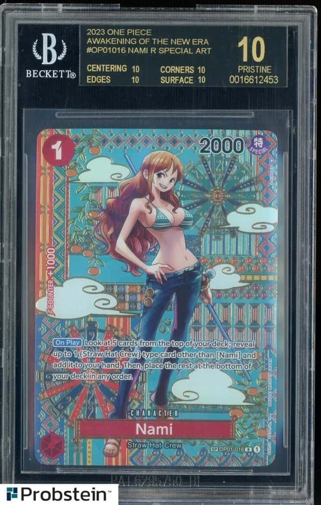 2023 One Piece Awakening Of The New Era OP01016 Nami EN SP BGS 10 BLACK LABEL