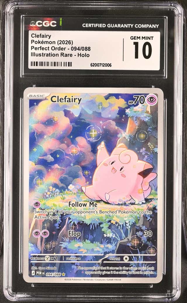 Pokemon Clefairy 094/088 Perfect Order IR Illustration Rare Holo CGC 10 GEM MINT