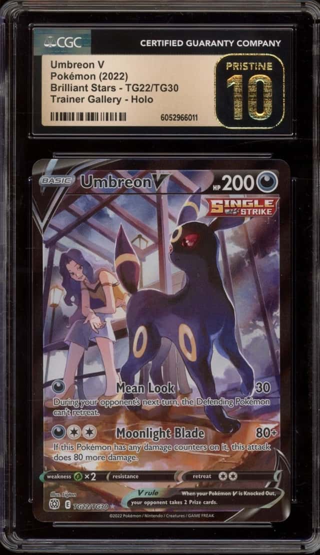 Pokemon Umbreon V Brilliant Stars Trainer Gallery Full Art #TG22 CGC 10 Pristine