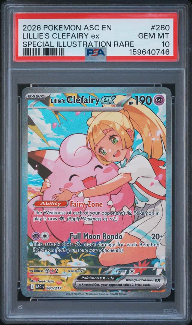 2026 Pokemon Lillie's Clefairy ex Special Illustration Rare #280/217 PSA 10 (B)