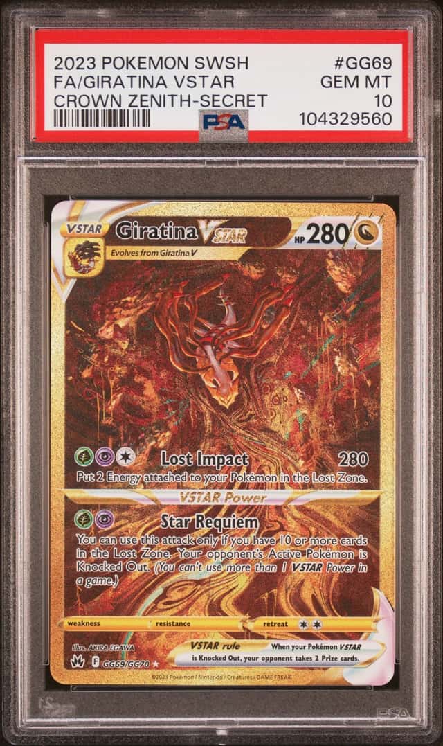 2023 Pokemon SWSH Crown Zenith Giratina VSTAR Galarian Gallery #GG69/GG70 PSA 10