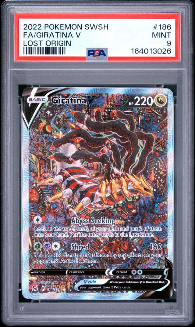 2022 Pokemon SWSH Lost Origin Giratina V #186/196 PSA 9
